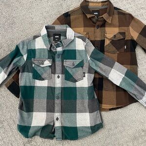 Vans Boys Flannel Shirts Size 5